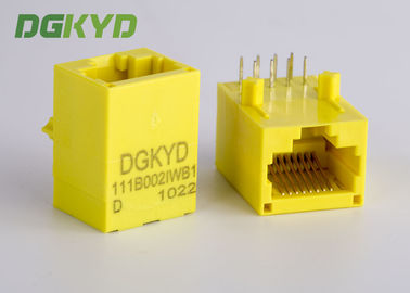 Warna Kuning Unshielded Rj45 Modular Jack Dengan Transformer, 100 Base - T