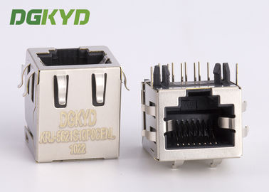 PCB terlindung memasang konektor rj45 keystone Jack 10p8c perempuan, entri samping