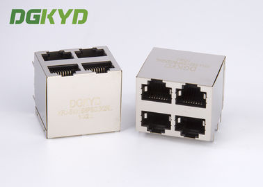 KRJ-5921S8P8C2X2NL Terlindung Ethernet Rj45 Jack Stack Mj Assy 8pos 2x2 Cat5