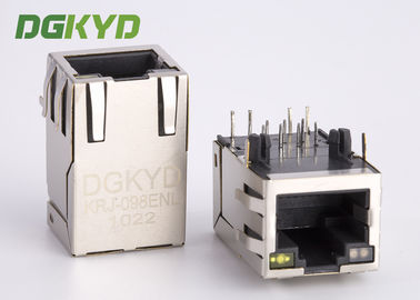 Shieded Cat6 RJ45 jack 8 pin konektor jaringan Terpadu magnet untuk Router