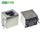 DGKYD52T1166GWA1DY1008 6P6C RJ11 Connector 180° Vertical Interface Without Light Strip Shielding Connector Empty Package