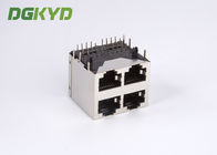 KRJ-5921S8P8C2X2NL Shielded Ethernet Rj45 Jack Stack Mj Assy 8pos 2x2 Cat5
