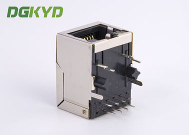 Right Angle RJ45 Network Port for IEEE 802.3 Router , 100 Megabit Ethernet Cable Jack