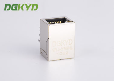 Right Angle CAT5e RJ45 Ethernet Connector female Jack with Led , Network Filter