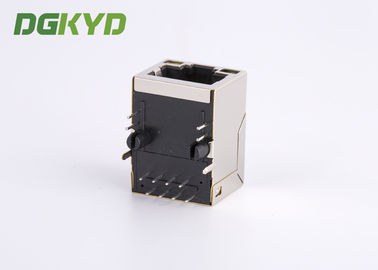 Right Angle CAT5e RJ45 Ethernet Connector female Jack with Led , Network Filter