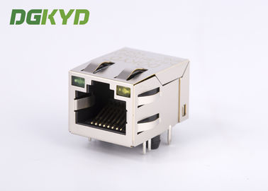 21.4mm Tab-Up 100Base 1 X 1 Modular RJ45 Jack Connector With LEDS Side Entry HR871181A