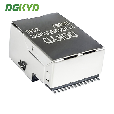 RJ45 1000/BASE-T Integrated Filtering Network Connector SMT LCP Surface Mount Interface DGKYD211Q106AB1A7CBS057