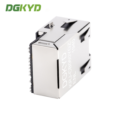PCB Magnetic Jack With Megabit Transformer SMD SINK RJ45 Ethernet Connector KRJ-CB060YGZENL