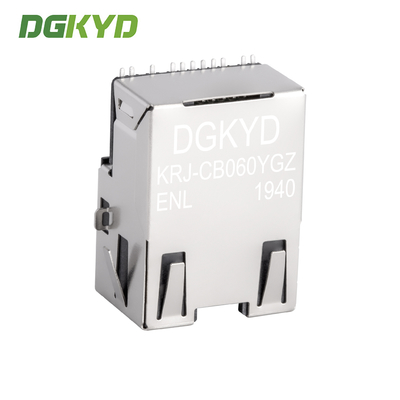 PCB Magnetic Jack With Megabit Transformer SMD SINK RJ45 Ethernet Connector KRJ-CB060YGZENL
