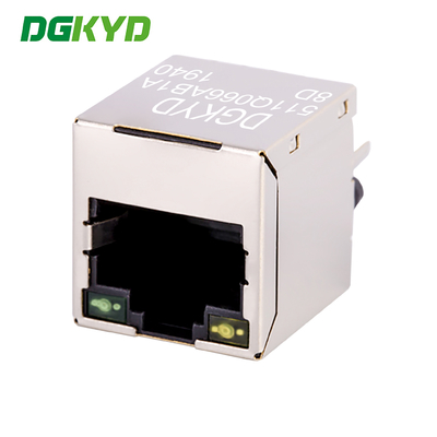 Vertical RJ45 connector 180 degree straight insertion gigabit integrated filter DGKYD511Q066AB1A8D