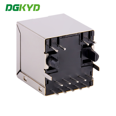 Vertical RJ45 connector 180 degree straight insertion gigabit integrated filter DGKYD511Q066AB1A8D