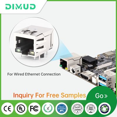 DGKYD RJ45 Connector 8P8C with LED Green/Yellow -40℃ to 85℃