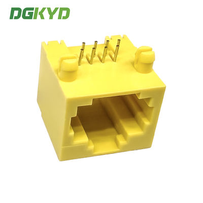 RJ45 horizontal interface without light or shielding, yellow network socket DGKYD561188IWB1DY1027
