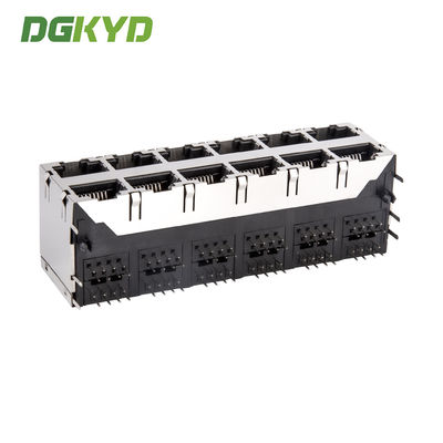 KRJ-5921S2X6WDENL 2X6 RJ45 connector 8P8C no light strip shielded network port socket