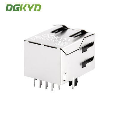 100 BASE Lan RJ45 Connector with Transformer Tab up Megabit Ethernet Modular Jack
