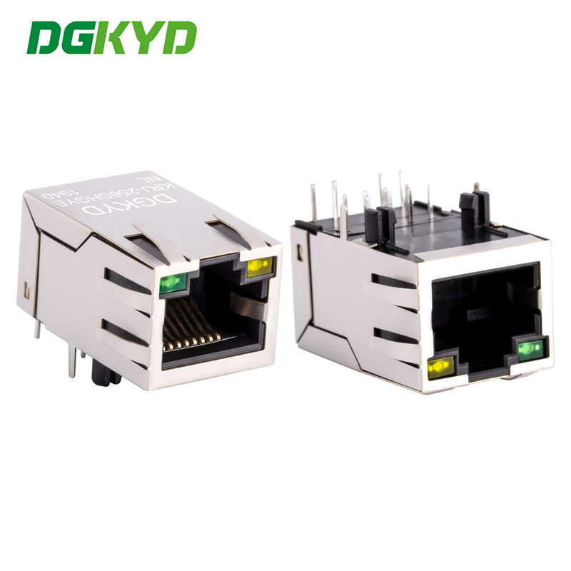 10/100 BASE Single Port RJ45 Magnetics Connector Ethernet Modular Jack Customized KRJ-256SHGYENL