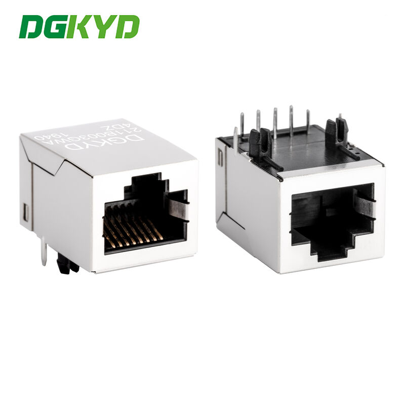 RJ45 connector 100Mbps with filter and gold plating modular jack for PCB applications