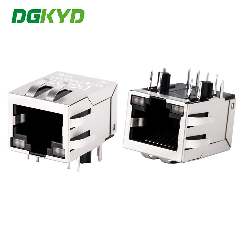 Industrial Grade RJ45 Female Connector 10/100 Base-T RJ45 Shielded Connector with 100Mbps Filter