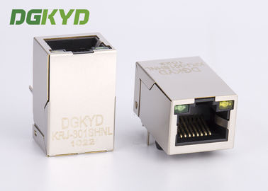 Megabit Ethernet Modular Jack RJ45 Dengan Trafo Terintegrasi, Panjang 25.4mm