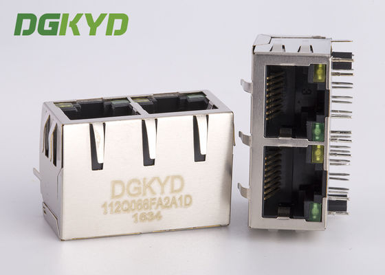 Konektor Kabel Ethernet CAT6 Soket Rj45 Soket Dengan LED G/Y 1000 BASE-TX
