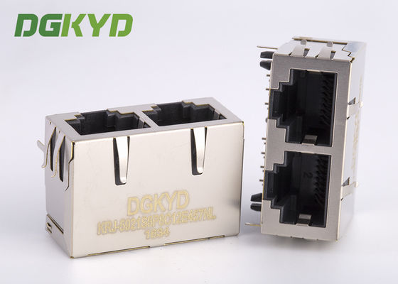 KRJ -5921S8P8C12E457NL 2 Port RJ45 Antarmuka Jack Konektor Jaringan RJ45 Modular Jack
