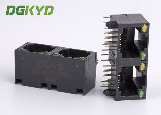 KRJ-56S1X2YGWKNL Tab Up Ganged Two Port Gigabit Ethernet Rj45 Lan Jack Untuk UTP
