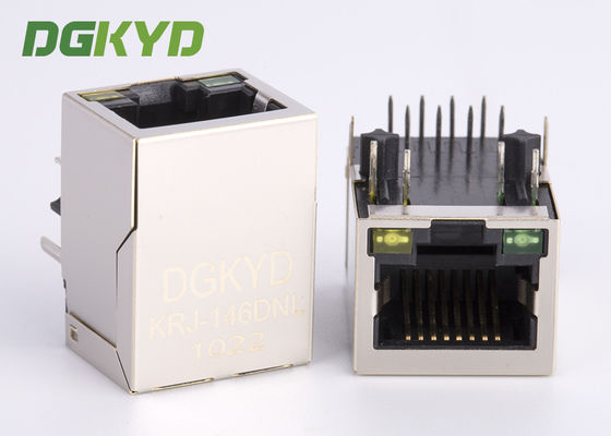Pemasok Cina Cat5 Megabit Integrated Magnetic RJ45 Connector Female Jack