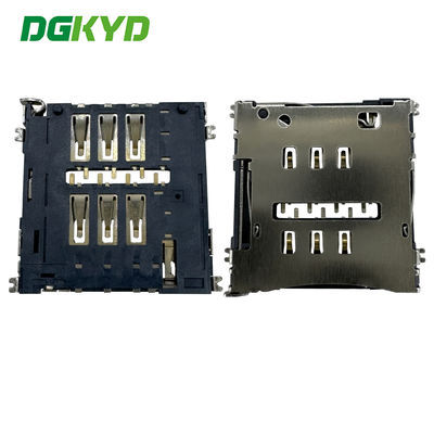 Pemegang kartu MICRO-SIM NO-PUSH 1.50H Pemegang kartu 6PIN Pemegang kartu telepon DGKYDSIM15H6A6A2Y3WS286