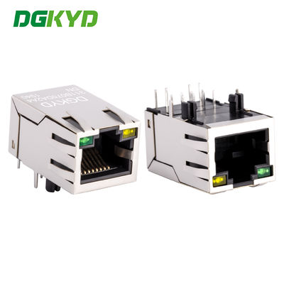 Konektor Jaringan RJ45 Transformer Ethernet Terintegrasi 100Mbps Dengan Perisai Cahaya Dan Logam DGKYD311B075DA2A4DN