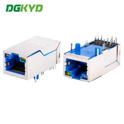 Konektor Gigabit Ethernet RJ45 Jack Wanita Single Port 1000M PoE+ Jack terdaftar DGKYD411Q117AF5D1DP