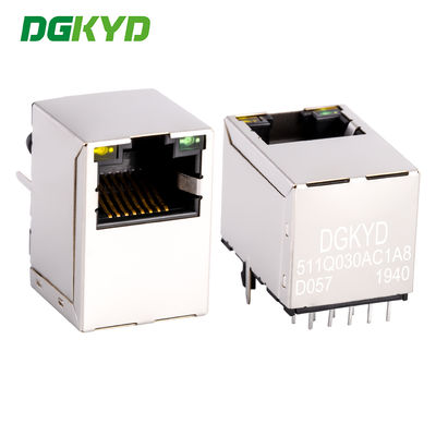 Top Entry Rj45 Lan Jack, Cat6 Gigabit Rj45 Modular Jack Dengan Transformer DGKYD511Q030AC1A8D057