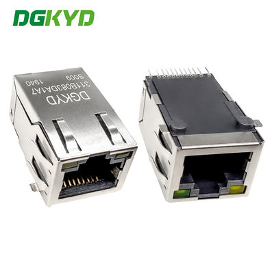 DGKYD311B083DA1A7S009 SMT RJ45 Jack Magnetik 100 Pelat Penyesuaian Base-T Dengan Led