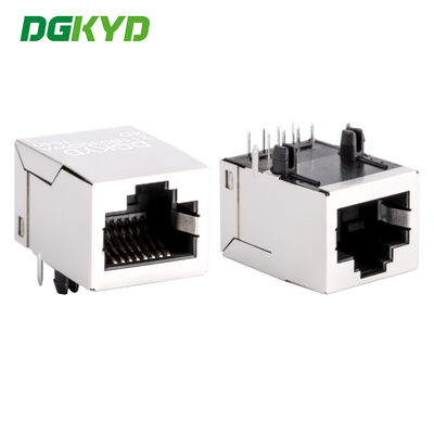 Konektor port Ethernet RJ45 tanpa transformator, tanpa lampu, berpelindung, tanpa serpihan, port Ethernet industri DGKYD211B035GWA4D