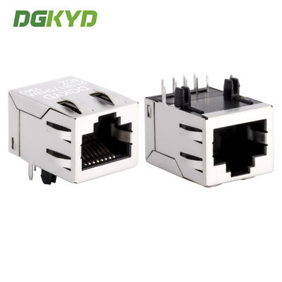 RJ45 antarmuka 10/100 Base-T terintegrasi pelindung strip magnetik tanpa cahaya DGKYD211B175HWA4DZ
