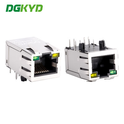 Konektor Telekomunikasi Dengan Magnetik Terintegrasi RJ45 Modular Jack Single Port 25.4mm KRJ-019SHZNL