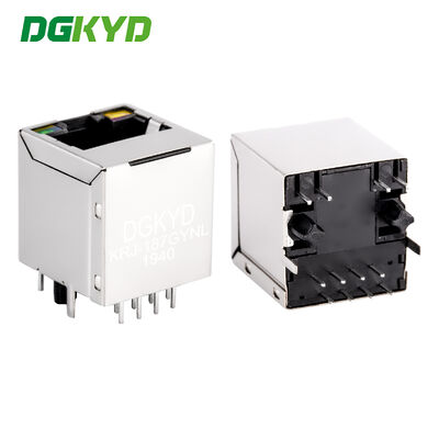 Jack RJ45 180 Derajat Entri Atas Kinerja Tinggi Dengan Transformer Kategori 5 KRJ-187GYNL