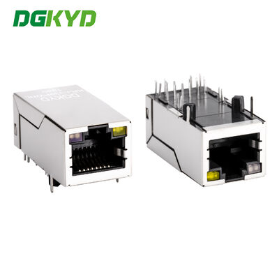 Port Tunggal Kustom 33.0mm Rj45 Lan Jack, konektor mikro rj45 1000BASE PoE KRJ-339PWNL