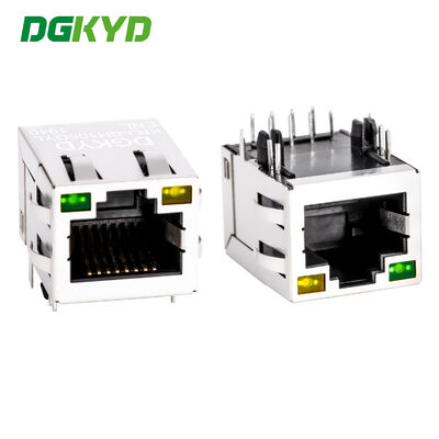 10/100 BASE Ethernet RJ45 Modular Jack Dengan Transformer dan Melalui Lubang Mount