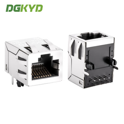 RJ45 Konektor 100Mbps Port Jaringan Industri dengan 6U Gold Plating Modular Jack