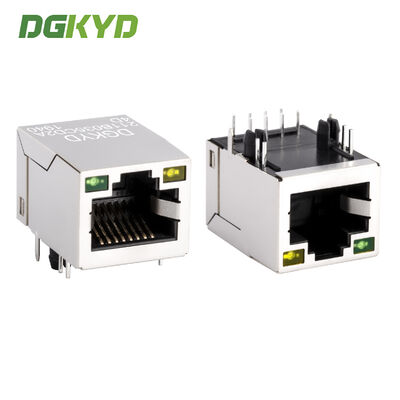 RJ45 Single Port TAB UP Konektor Jaringan Dengan LED