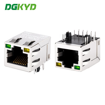 100Mbps POE RJ45 Shielded Connector dengan Filter Terintegrasi untuk Port Jaringan Industri