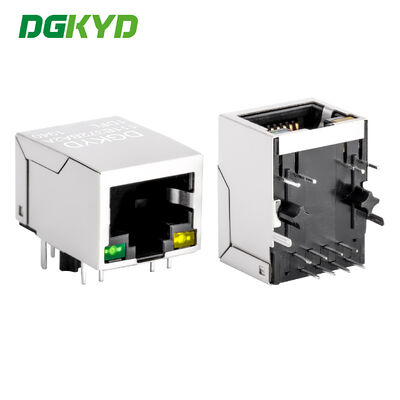 Proteksi Petir RJ45 Shielded Connector dengan Plating Emas 6U dan Filter Terintegrasi untuk Port Jaringan