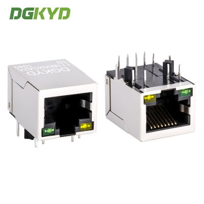 Konektor RJ45 100Mbps dengan Transformer Terintegrasi dan Port Jaringan Industri Berpelindung
