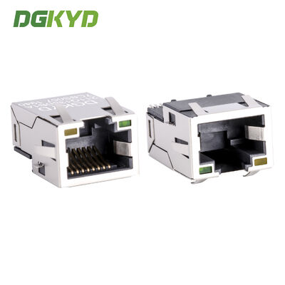 Konektor Ethernet RJ45 Industri Cat6 dengan Pelapisan Emas 6U dan Pemasangan SMD