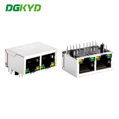 Shielded RJ45 Connector 8P8C Gigabit Modular Jack untuk Port Jaringan Industri