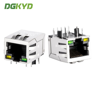 Konektor Ethernet RJ45 POE+ Mount PCB Dengan Magnetik RJ45 Ethernet Jack