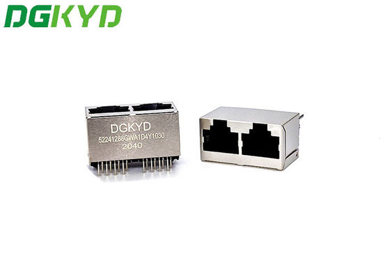 Konektor RJ45 Ethernet 180 Derajat 1X2 Modular